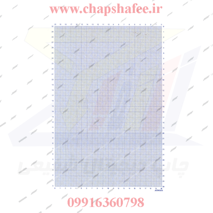 اغذ میلیمتری A4 با ابعاد ۳۳x۲۳ سانتی‌متر و خطوط شطرنجی دقیق